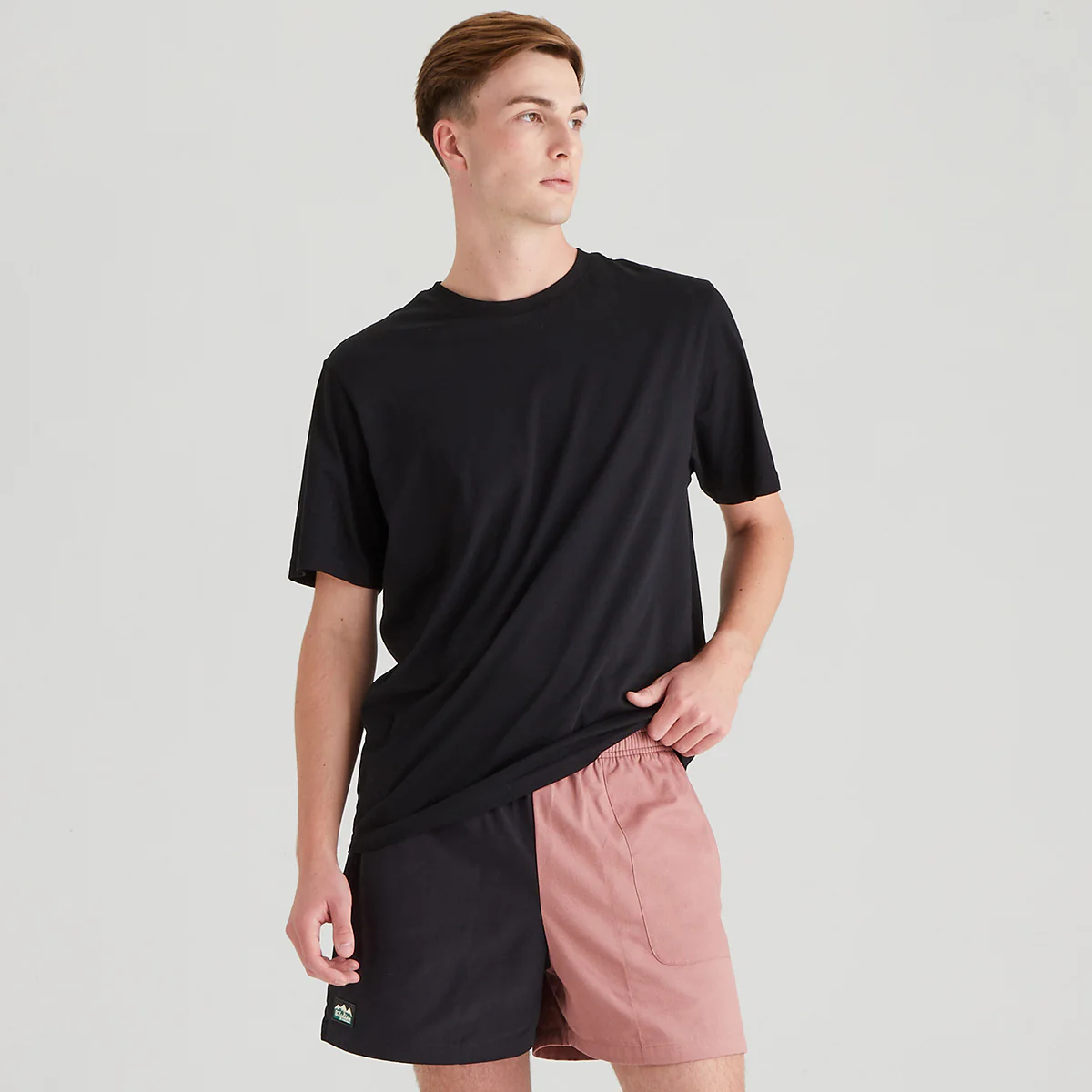 Hose Down Shorts Black/ Dusky Pink - Image 3