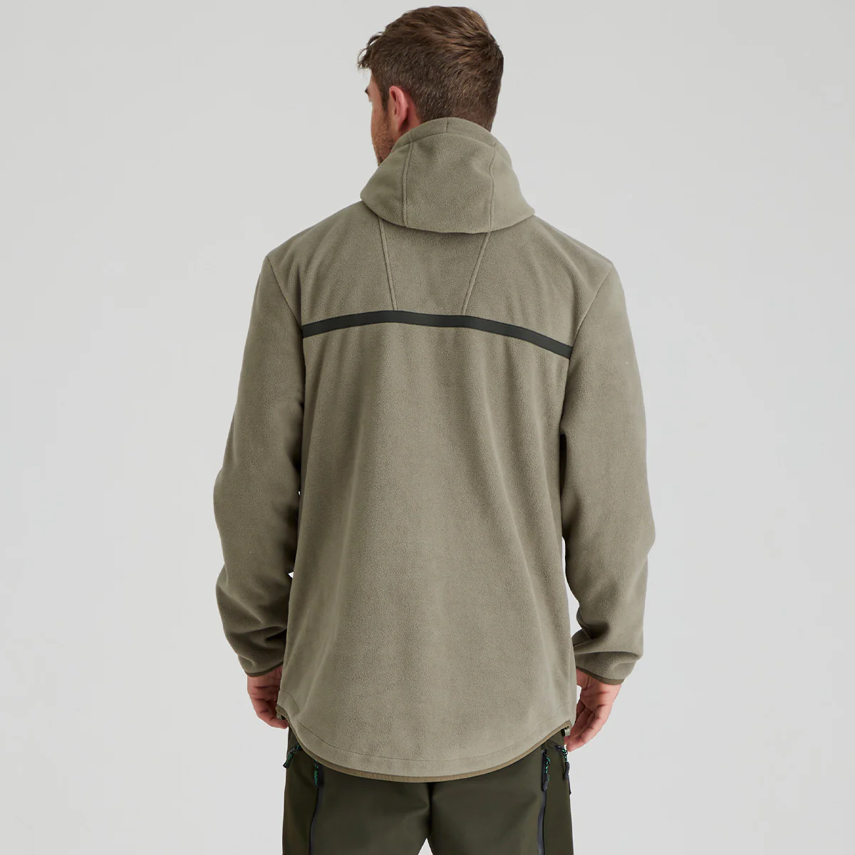 Men's Kodiak Fleece Smock Smokey Olive - Image 3