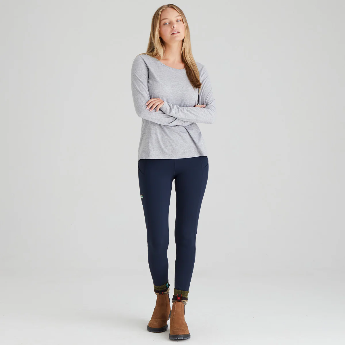 Women's Infinity Leggings Navy - Image 3
