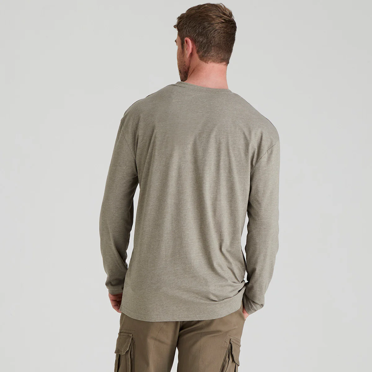 Men's Baseline Top Smokey Olive Marl - Image 3