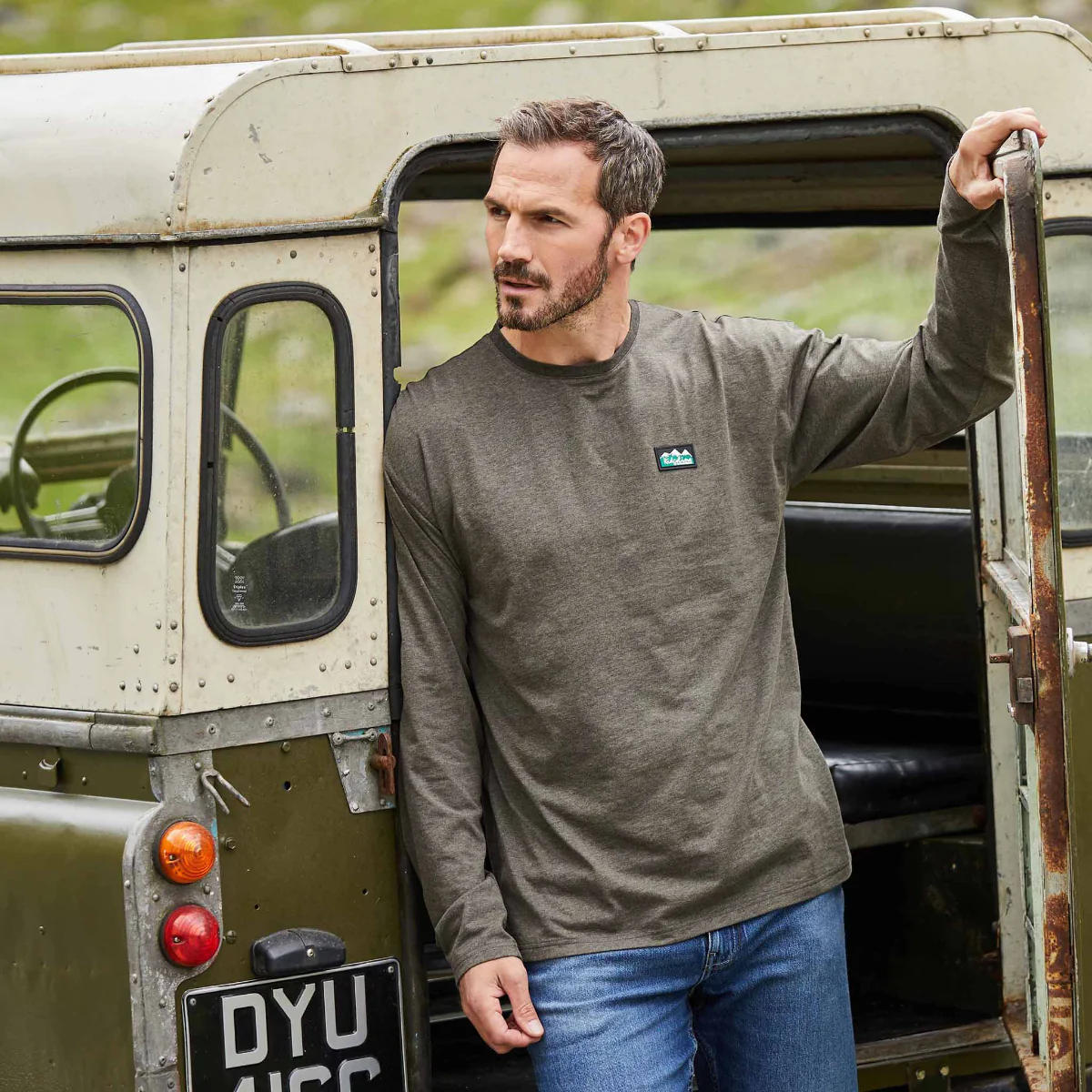 Men's Baseline Top Smokey Olive Marl - Image 4