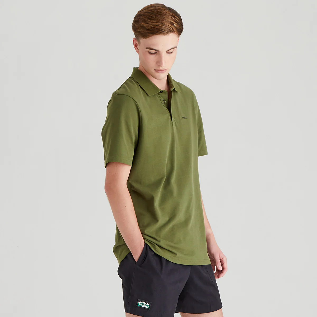Men's Signature Polo Shirt Fern Green - Image 5