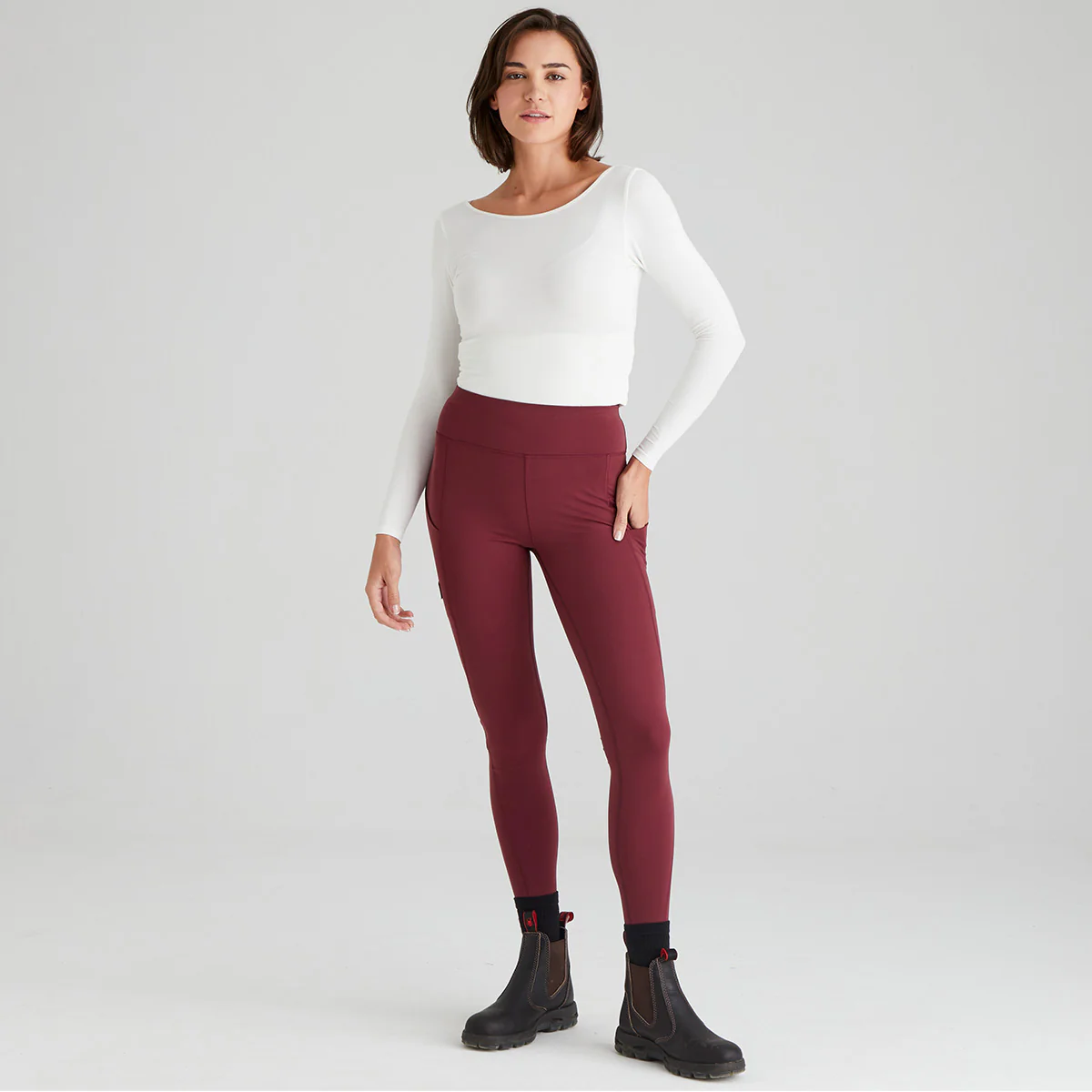 Women's Infinity Leggings Winter Berry - Image 3
