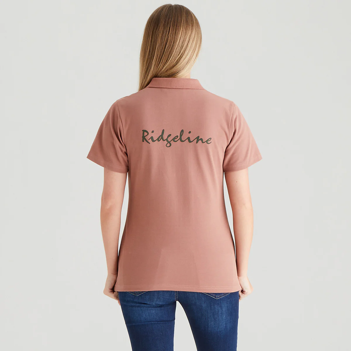 Women's Signature Polo Shirt Dusky Pink - Image 3