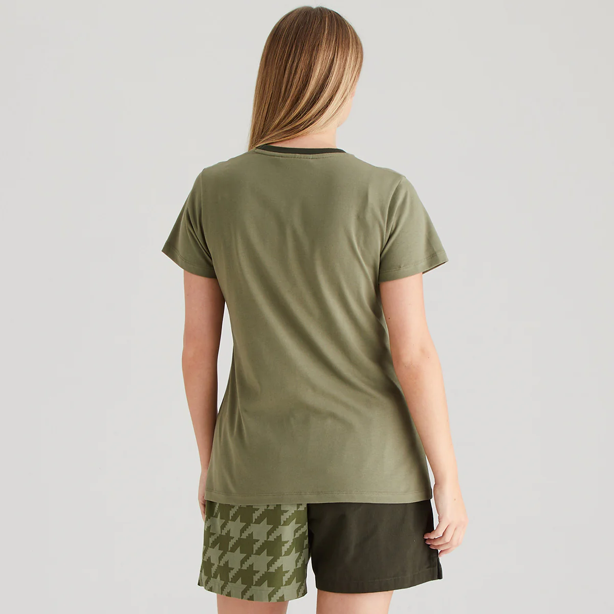 Women's Signature T-Shirt Khaki Green - Image 3